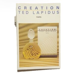 Ted Lapidus Paris Creation Eau de Toilette Mini Sample Vial 1.5 mL Vintage 1980s